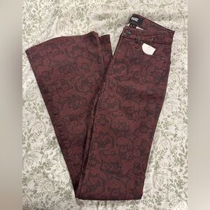 PAIGE High-Rise Lou Lou Flare Cherrywood Jeans